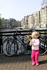 Girl on a bridge in Amsterdam